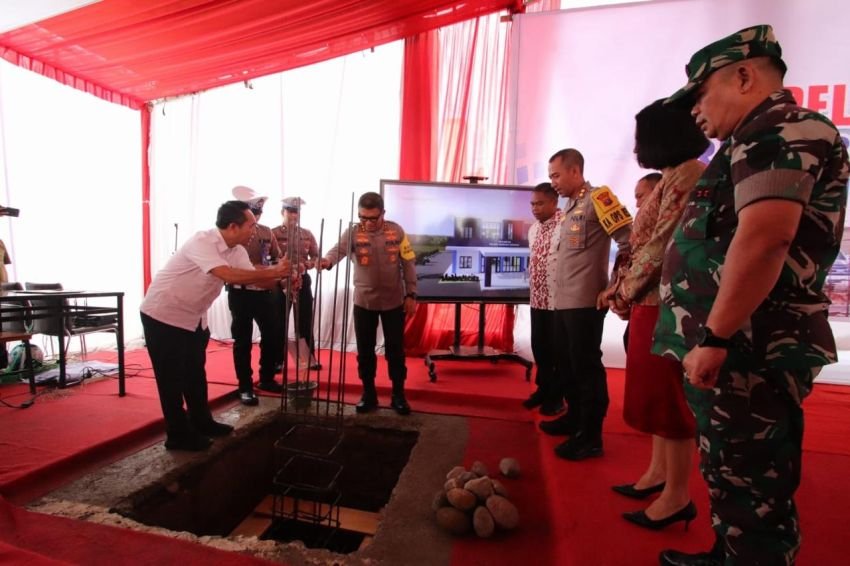 Kapolda Sumut Peletakan Batu Pertama Gedung Kantor Satlantas Polres Sergai