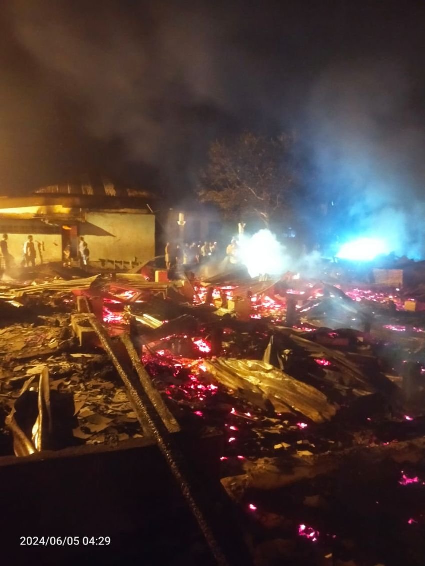 Rumah Jompo di Kampung Tarekat Naqsyabandiyah Babussalam Ludes Terbakar