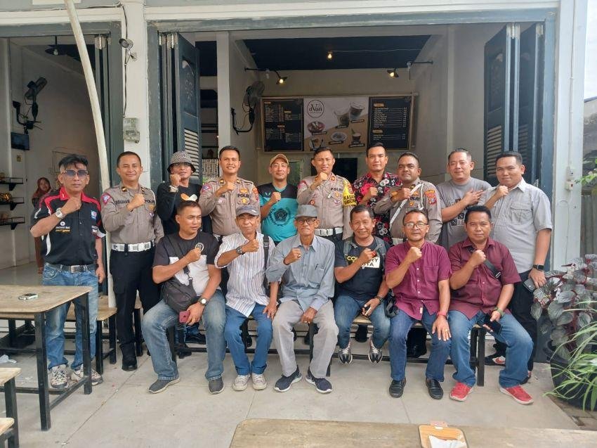 Sat Lantas Polres Sergai Coffe Morning dengan Wartawan, Pererat Kemitraan