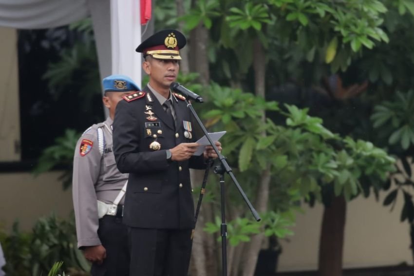 Kapolres Sergai, AKBP Oxy Yudha Pratesta, S.I.K, Pimpin Upacara Hari Bhayangkara 78