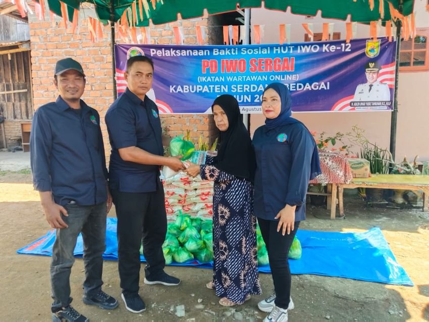 Momentum HUT IWO ke-12 Berbagi Kaum Dhuafa di Kabupaten Sergai