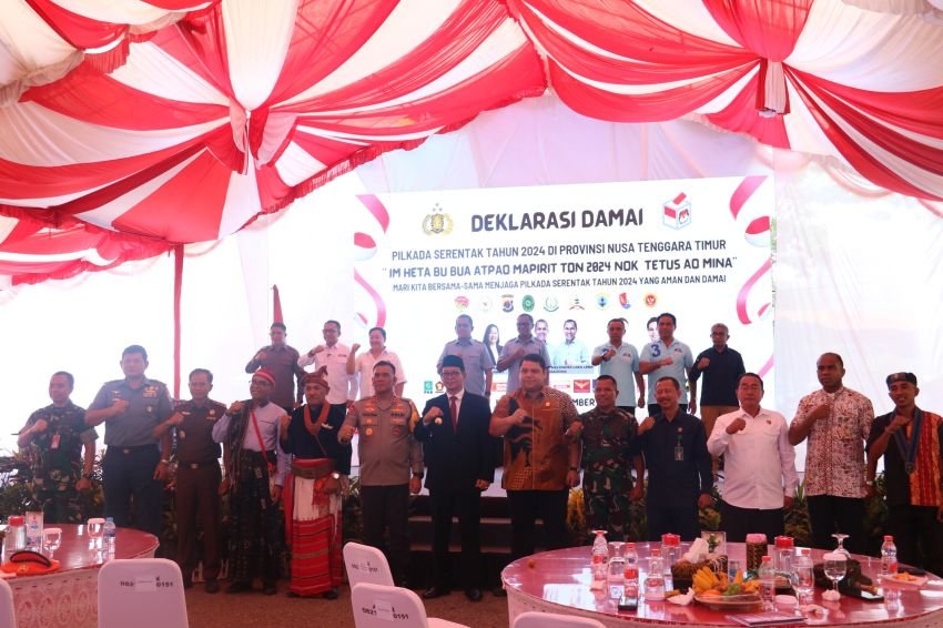 Hadiri Deklarasi Damai Pilkada Serentak Tahun 2024, Pj. Gubernur NTT Tekankan Hal Ini