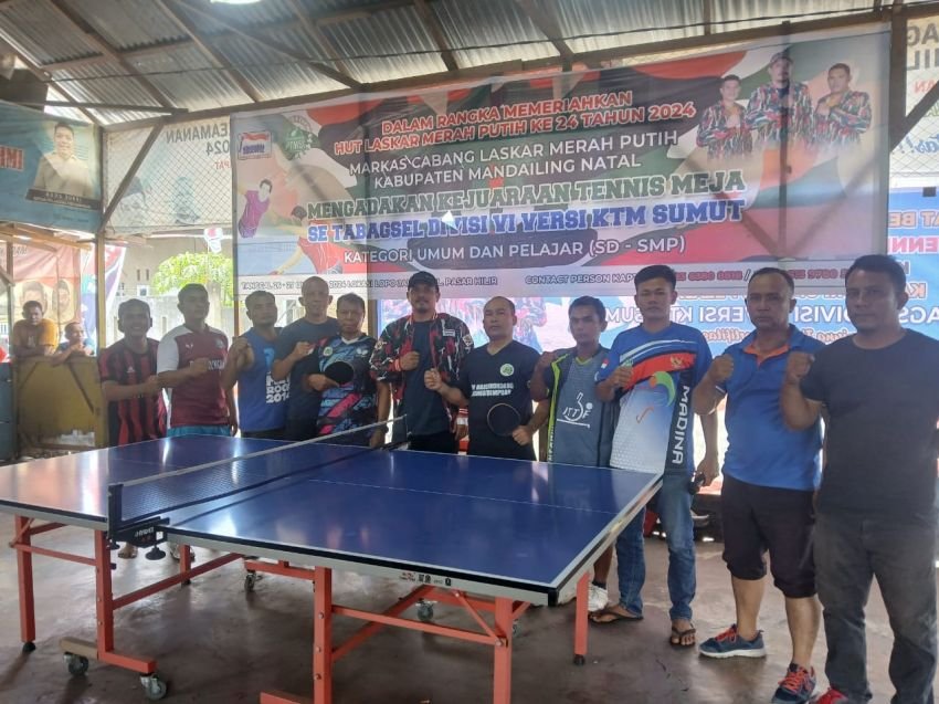 Meriahkan HUT Laskar Merah Putih ke 24, Gelar Kompetisi Tennis Meja.