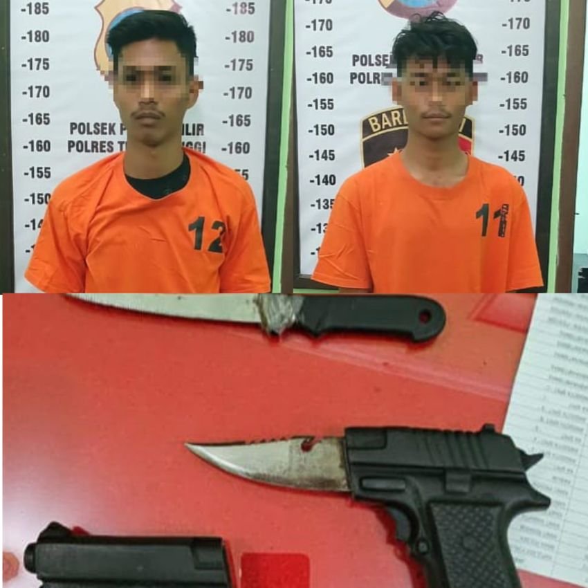 Polres Tebing Tinggi Berhasil Ungkap Curanmor, Dua Residivis Ditangkap Punya Pisau Berbentuk Pistol