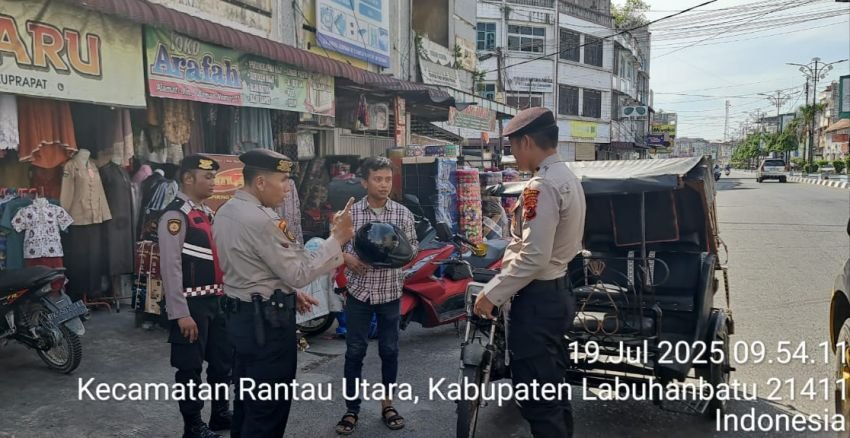 Satgas Preventif Polres Labuhanbatu Gelar Patroli dan Sosialisasi Ops Patuh Toba 2025
