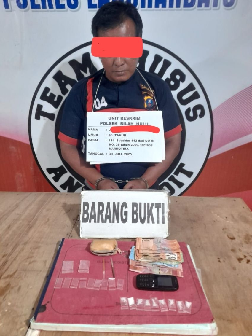 Polsek Bilah Hulu Gercep Ungkap Peredaran Narkotika, Seorang Pelaku Diringkus