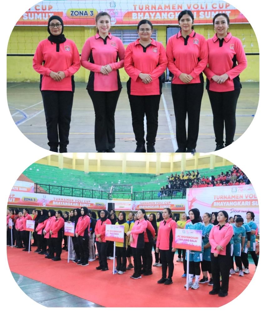 Peringati HKGB ke-74, Tim Bhayangkari Labuhanbatu ikuti Turnamen Voli Cup Zona 3