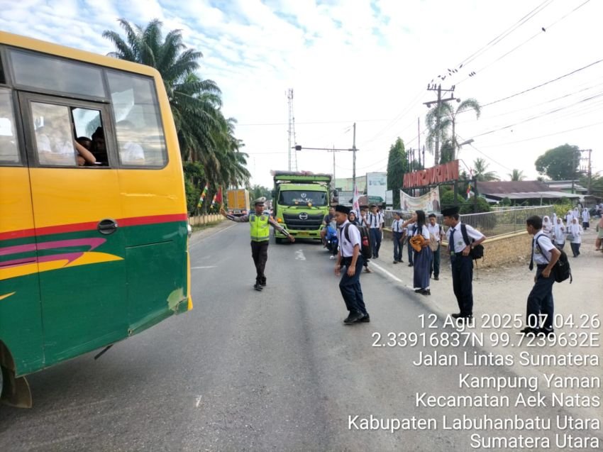 Antisipasi Kemacetan, Satlantas Polres Labuhanbatu Gelar Pos Padat