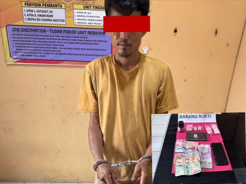 Nunggu Pembeli Dirumahnya, Pengedar Sabu Diringkus Polsek Bilah Hilir