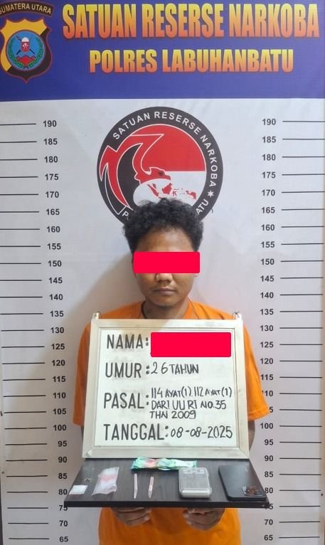 Unit II Satres Narkoba Polres Labuhanbatu Amankan Tersangka Pengedar Sabu