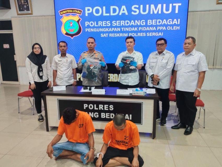 Sat Reskrim Polres Sergai Tangkap Pelaku Pelecehan Anak Kandung dan Sepupu Sendiri