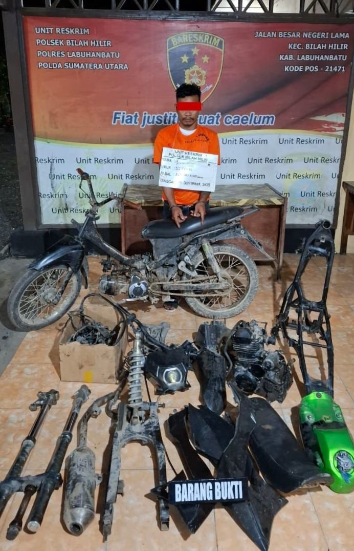 Polsek Bilah Hilir Ringkus Pelaku Curanmor Milik Pengaman Kebun Sawit