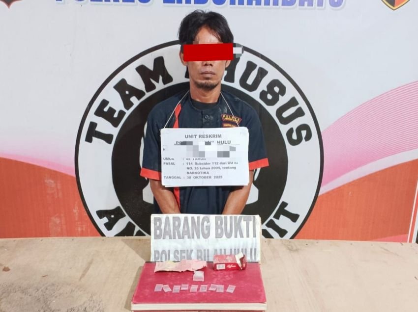 Miliki Sabu, Seorang Warga Pondok Batu Diringkus Polsek Bilah Hulu