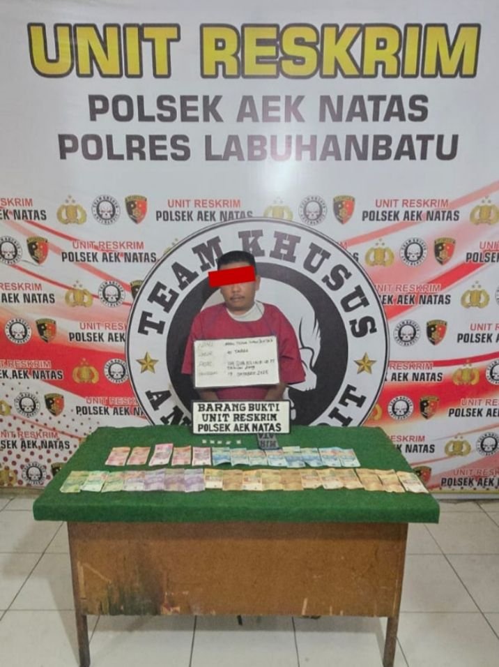 Polsek Aek Natas Gulung Pengedar Narkotika di Ujung Padang, 5 Paket Sabu diamankan Petugas