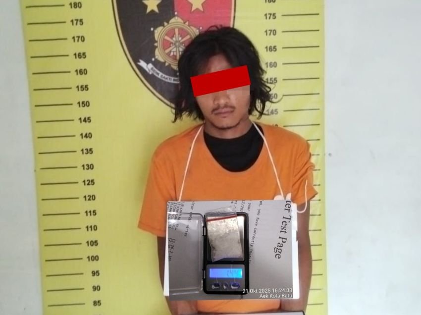 Edarkan Sabu Pria Berambut Gondrong di Ringkus Polsek NA IX-X