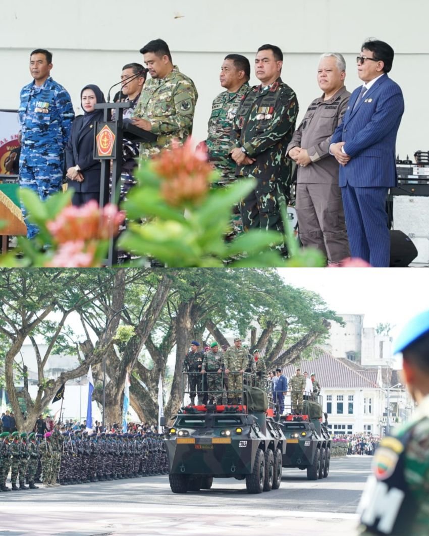 Kajati Sumut Dr. Harli Siregar Hadiri Upacara Peringatan HUT TNI Ke-80