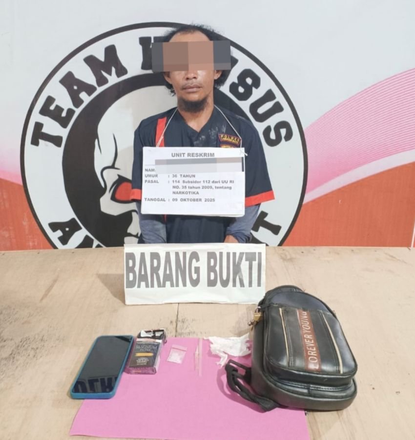 Gagalkan Transaksi Sabu di Perkebunan, Polsek Bilah Hulu Ringkus Seorang BHL