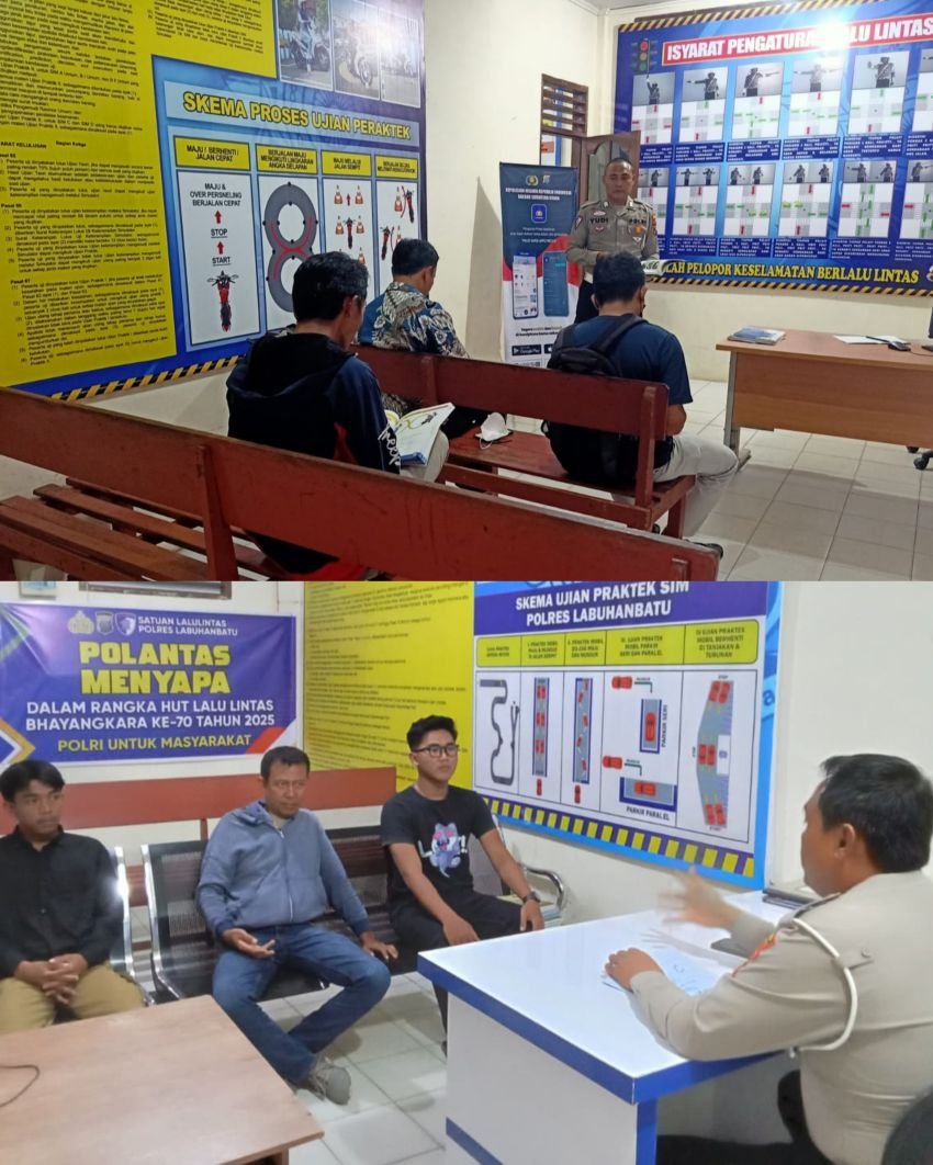 Satlantas Polres Labuhanbatu Beri Pencerahan kepada Pemohon SIM
