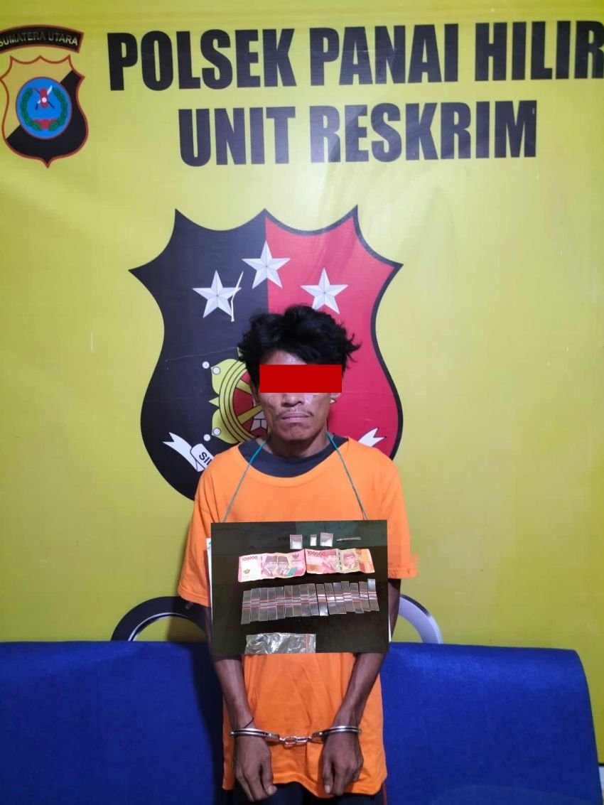 Polsek Panai Hilir Tangkap Seorang Nelayan Pengedar Sabu di Sei Berombang