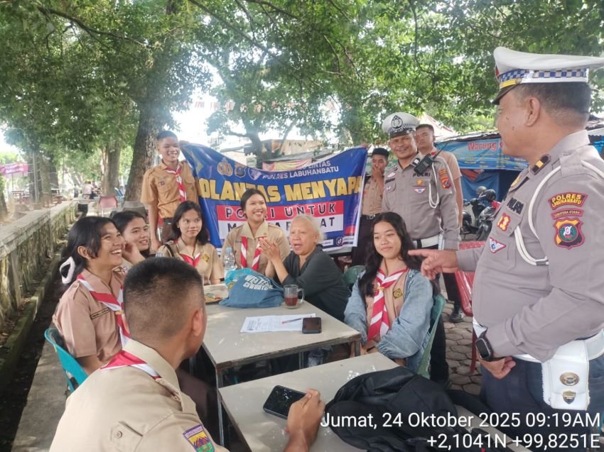 Sat Lantas Polres Labuhanbatu Ajak Pelajar SMA Tertib Berlalulintas