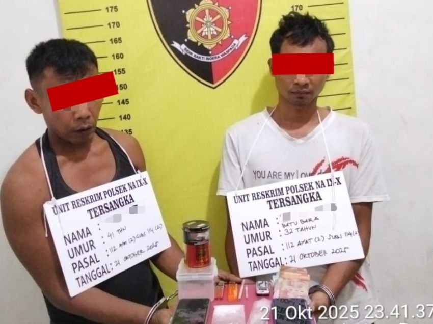 Gerebek Gubuk Sarang Narkoba, Polisi Tetapkan 2 Orang Tersangka Kepemilikan 8,34 Gram Sabu