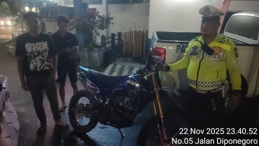 Ops Zebra Toba 2025, Satlantas Polres Labuhanbatu Tertibkan Kendaraan Berknalpot Brong