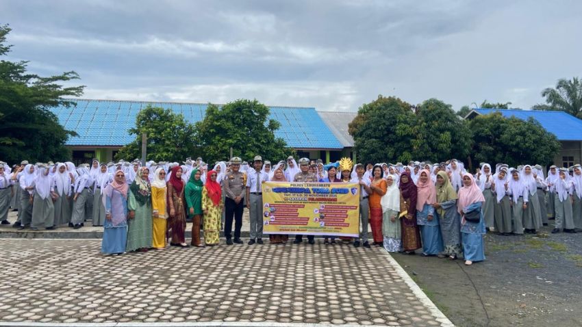 Sat Lantas Polres Labuhanbatu Gelar Dikmas Lantas Ops Zebra Toba 2025 di Lingkungan Sekolah