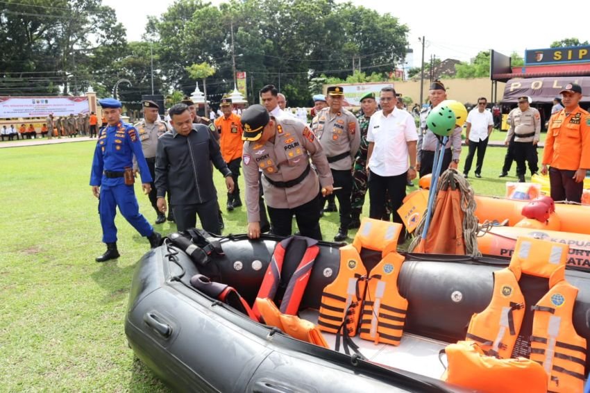Tanggap Darurat Bencana Hidrometeorologi, Polres Labuhanbatu Gelar Apel Kesiapan Gabungan Lintas Instansi