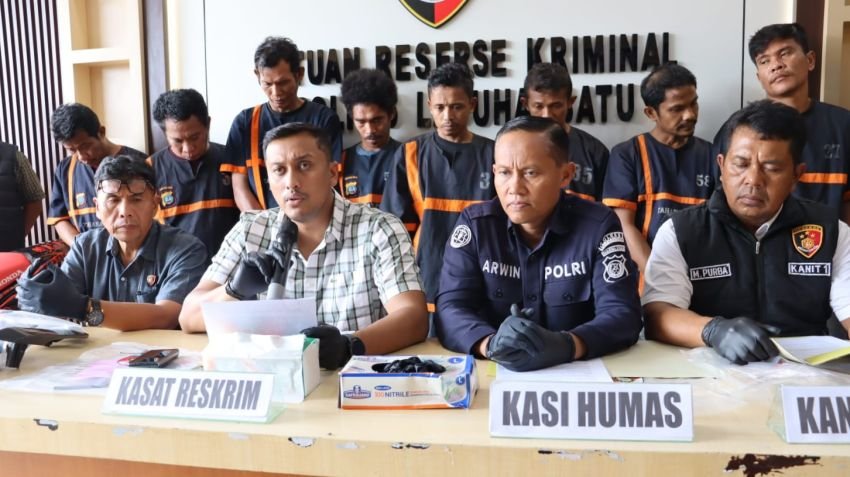 Polres Labuhanbatu Bongkar Komplotan Curanmor, 9 Pelaku Diamankan Bersama 6 Unit Motor