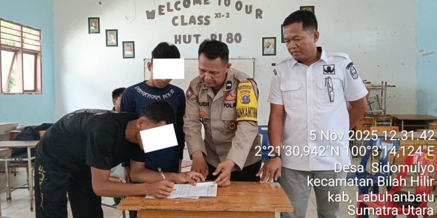 Polsek Bilah Hilir Selesaikan Kasus Penganiayaan Antar Pelajar melalui Mediasi Humanis