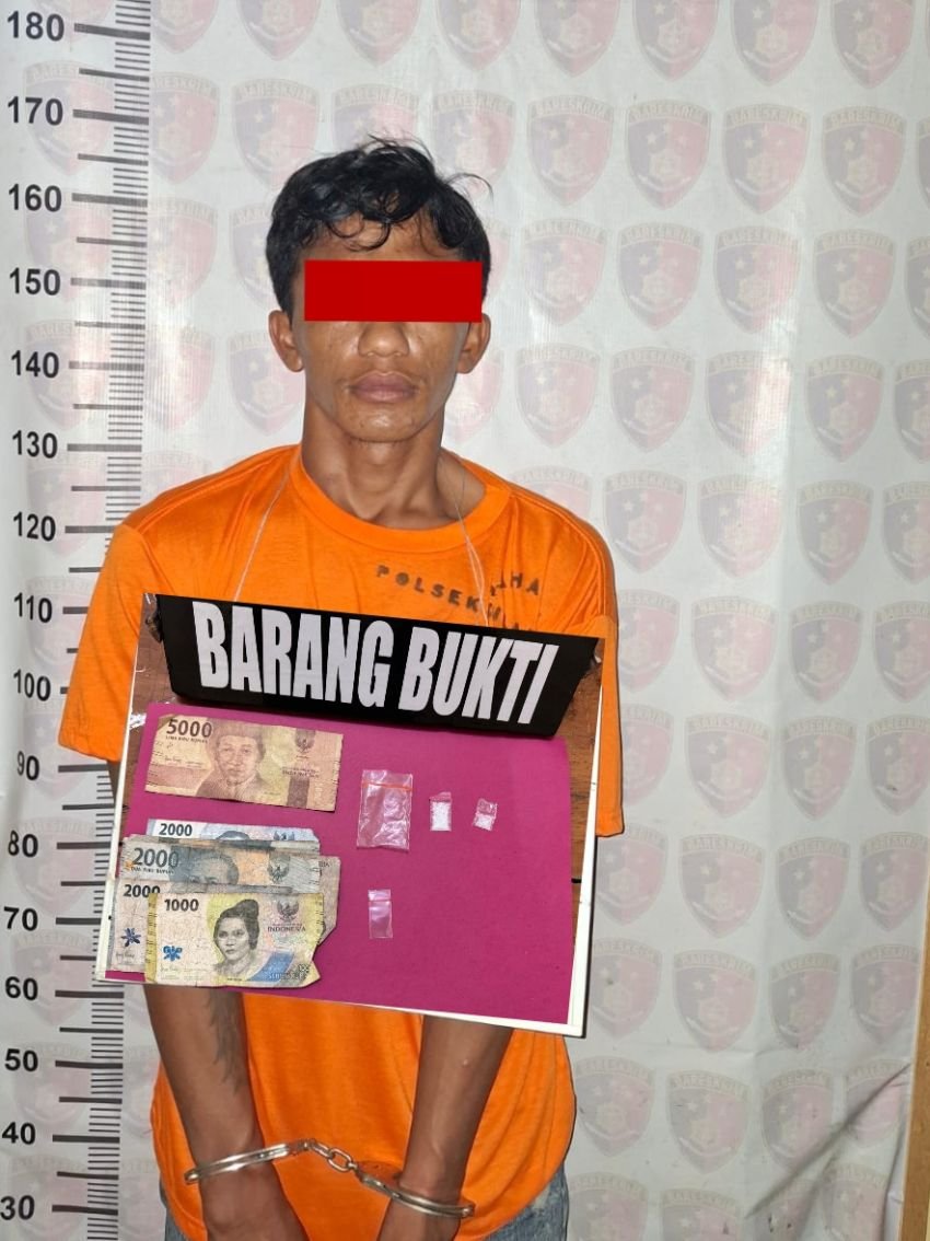 Miliki 2 Paket Sabu, Seorang Pria Bertato Ditangkap Polsek Bilah Hilir
