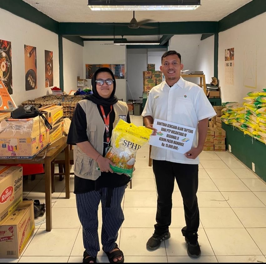 Peduli Bencana, PTPN IV Kebun Bandar Pasir Mandoge Turut Berjibaku Salurkan Bantuan