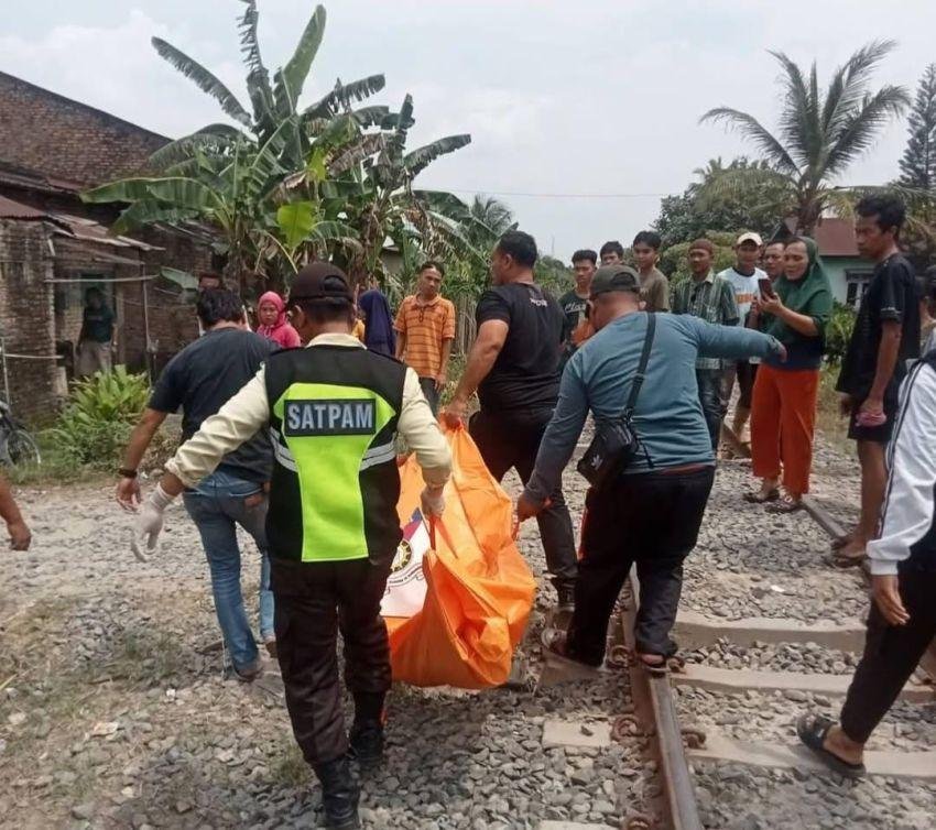 Kecelakaan Maut Kereta Api di Perbaungan, Polisi Gerak Cepat Turun Lansung Evakuasi Korban