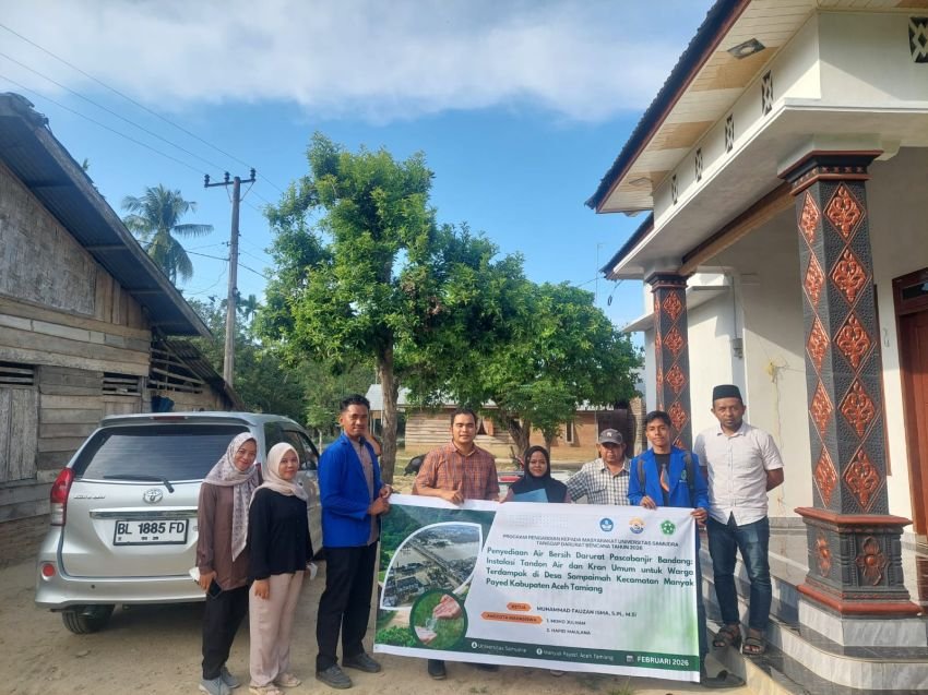 UNSAM Hadirkan Instalasi Air Bersih Darurat untuk Warga Terdampak Banjir di Aceh Tamiang