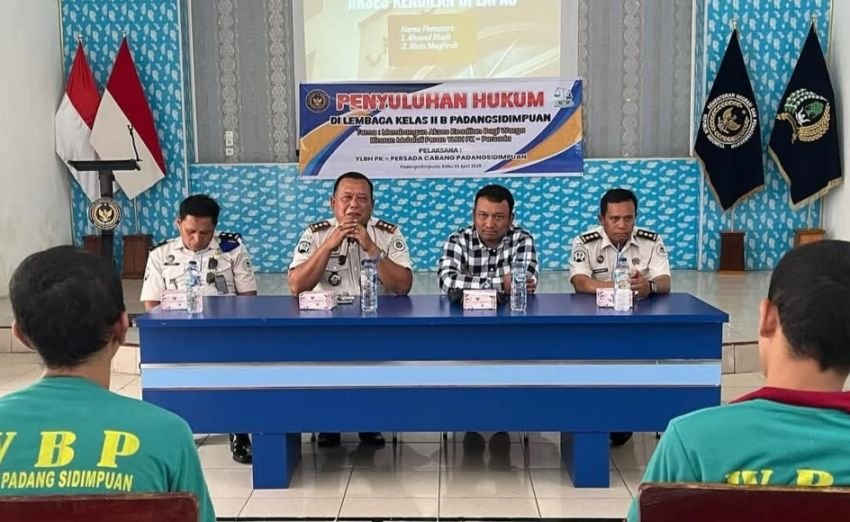 Lapas Padangsidimpuan Fasilitasi Penyuluhan Hukum Bagi WBP