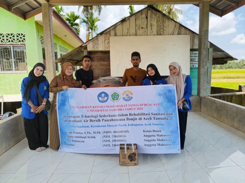 Dosen Universitas Samudra Terapkan Teknologi Sederhana untuk Air Bersih Pascabanjir di Aceh Tamiang