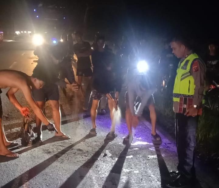 Gerak Cepat Satlantas Polres Sergai Tangani Laka Maut di Perbaungan