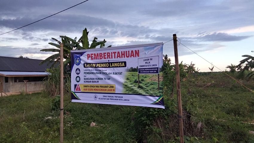 Pemko Langsa Tentukan Titik Lokasi Sekolah Rakyat Seluas 7 Hektar di Gampong Timbang Langsa