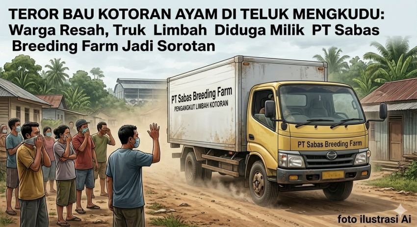 Warga Resah, Truk Limbah Diduga Milik PT Sabas Breeding Farm Jadi Sorotan