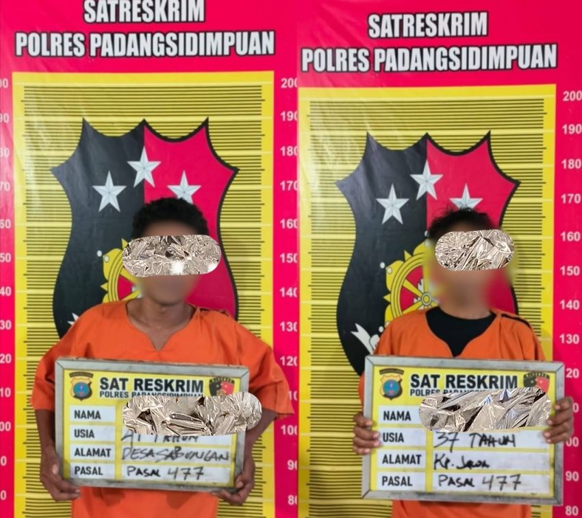 Polres Padangsidimpuan Tangkap Dua Pelaku Pembobolan Toko, Kerugian Capai Rp 20 Juta