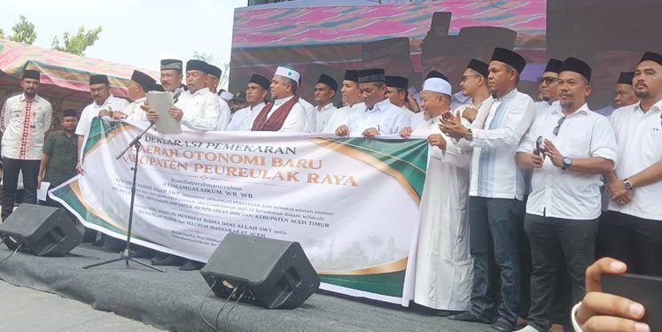 Masyarakat 10 Kecamatan Deklarasikan Pembentukan DOB Peureulak Raya
