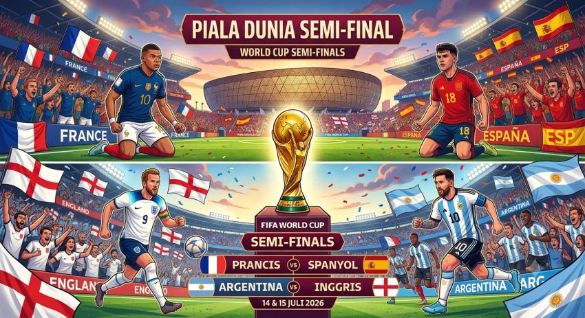 Ini Jadwal Lengkap Semifinal Piala Dunia 2026