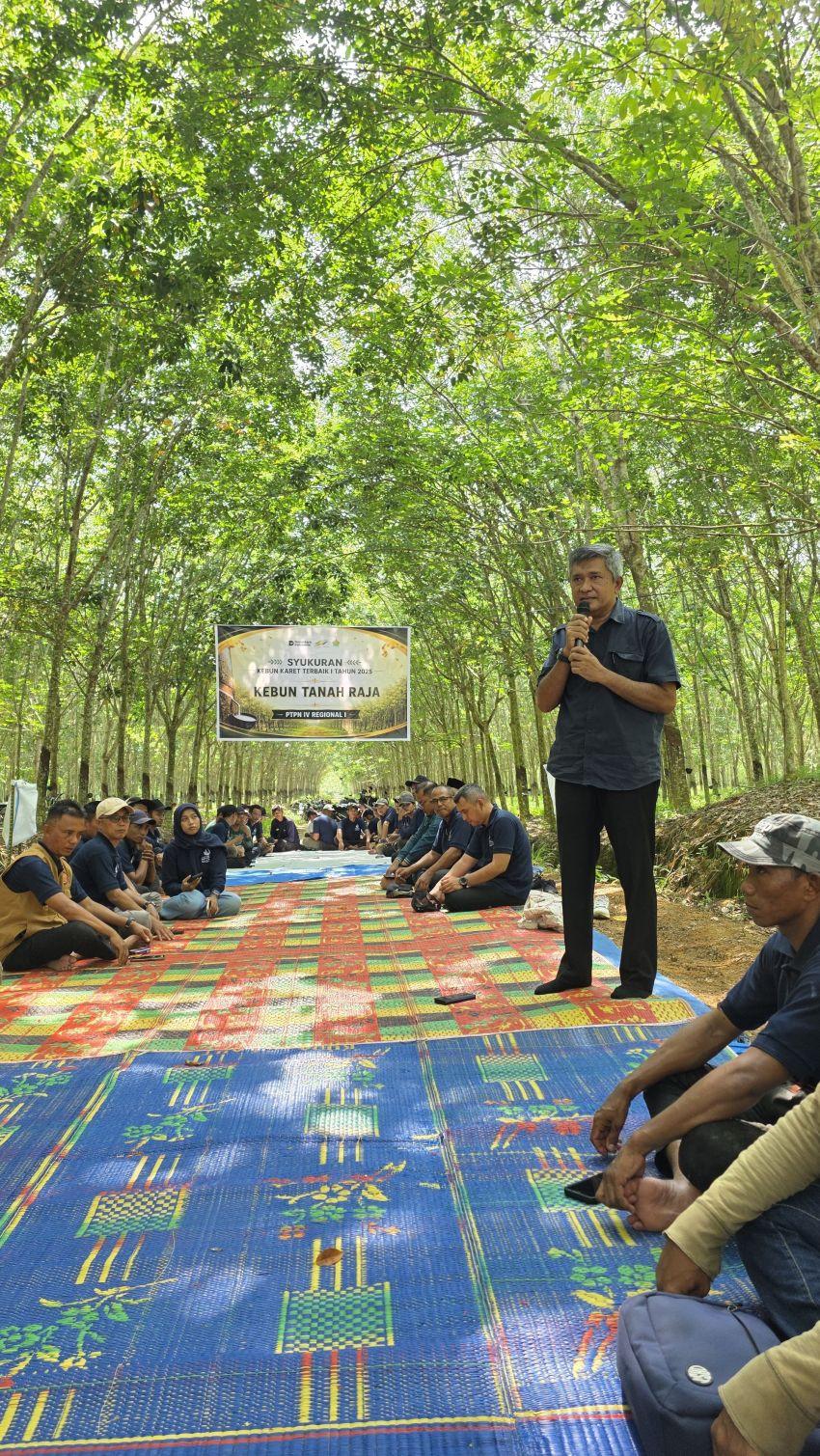 Kebun Tanah Raja Raih Predikat Kebun Karet Terbaik I Tahun 2025 se-PTPN IV