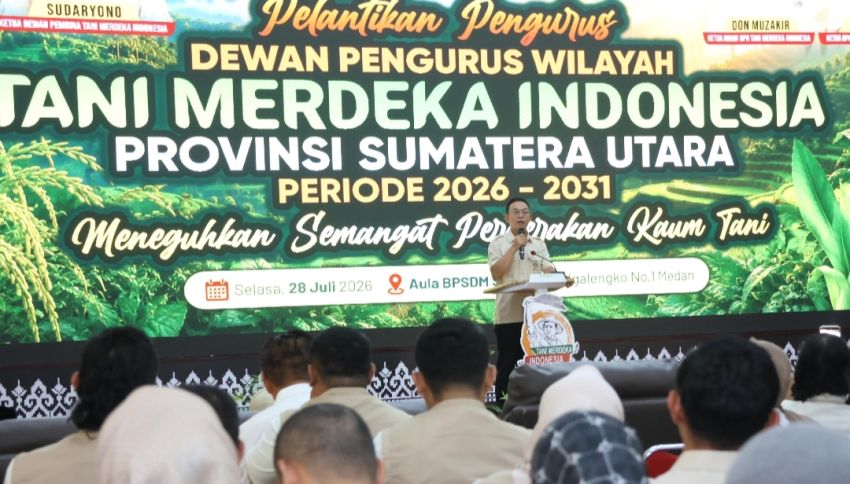 Pelantikan DPW Tani Merdeka Indonesia Provsu 2026 - 2031, Bobby Nasution dan Gus Irawan Serukan Kolaborasi Wujudkan Ketapang dan Kesejahteraan Petani