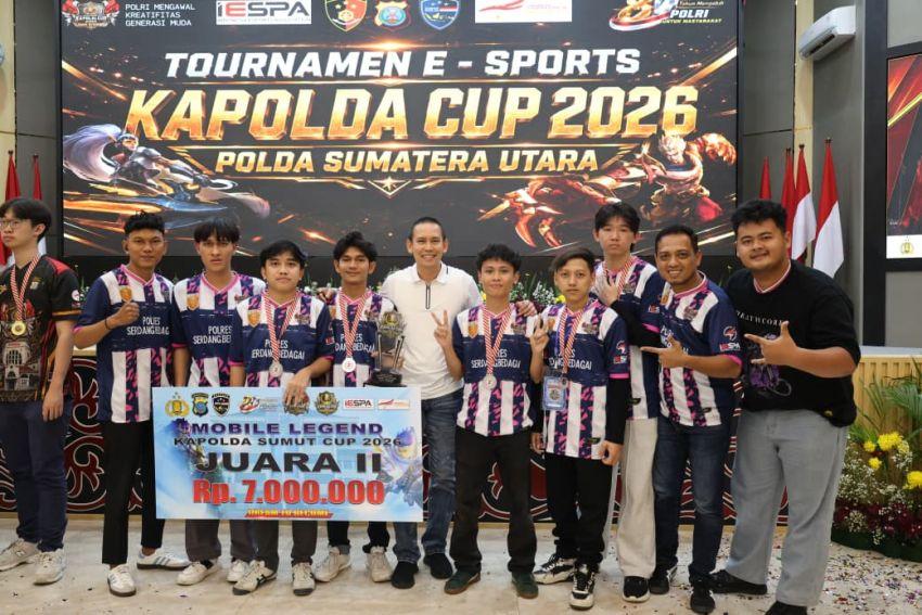 Team GAMA Polres Sergai Raih Juara II Turnamen Esport Kapolri Cup Polda Sumut