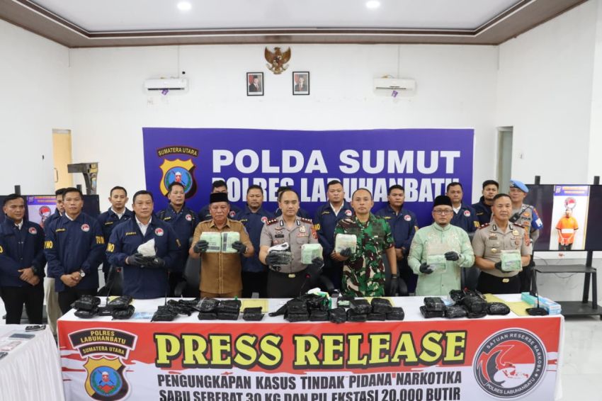Ungkap 30 Kg Sabu dan 20 Ribu Pil Ekstasi, AKBP Wahyu Tegaskan Komitmen Perangi Narkoba