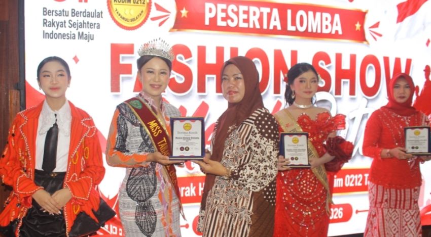 Innovasi Kreatif Memeriahkan HUT RI Ke-81, Kodim 0212/TS Gelar Lomba Fashion Show Merah Putih