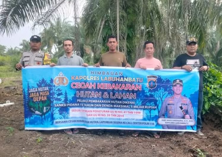Polsek Marbau Sosialisasikan Pencegahan Karhutla kepada Masyarakat