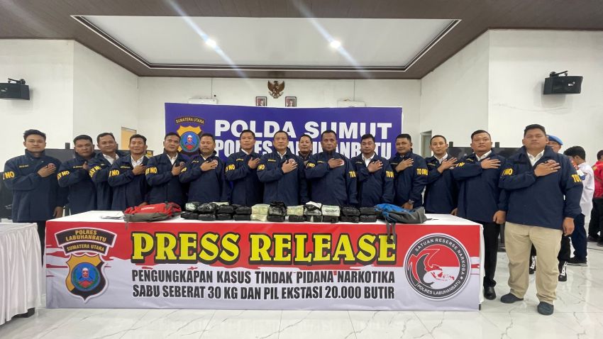 Dinakhodai Bang Didot, Satnarkoba Polres Labuhanbatu Berhasil Selamatkan 310 Ribu Jiwa Masyarakat