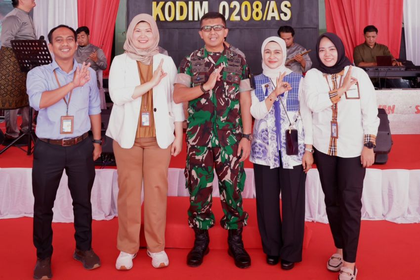 Hadiri Peresmian Masjid Al-Ikhlas Kodim 0208/AS, BRI BO Kisaran Serahkan Penghargaan bagi Anak Prajurit Berprestasi